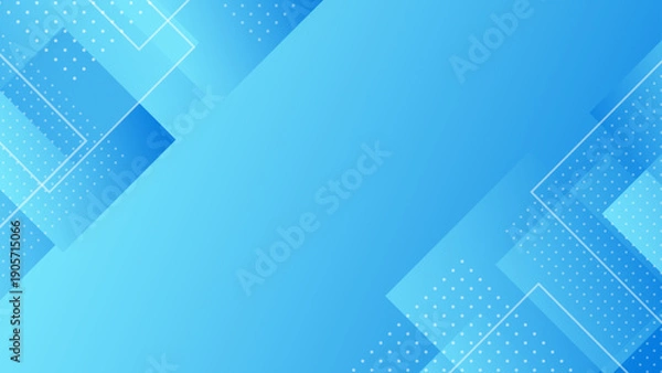 Obraz ビジネス、テクノロジー系の幾何学グラデーションのフレーム背景 水色	
