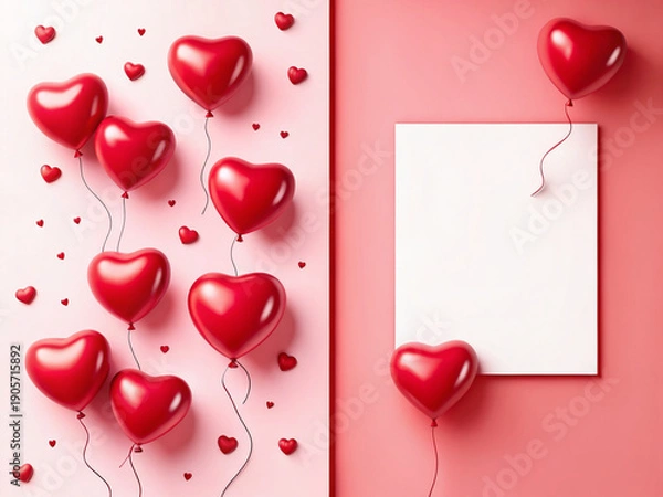 Obraz valentine hearts background