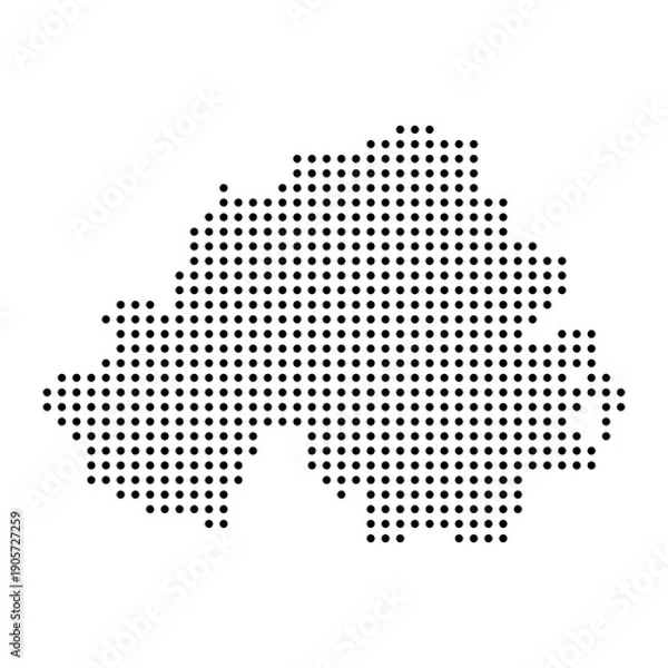 Obraz Northern Ireland Dot Map