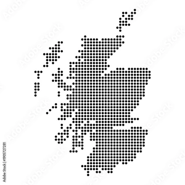 Obraz Scotland Dot Map