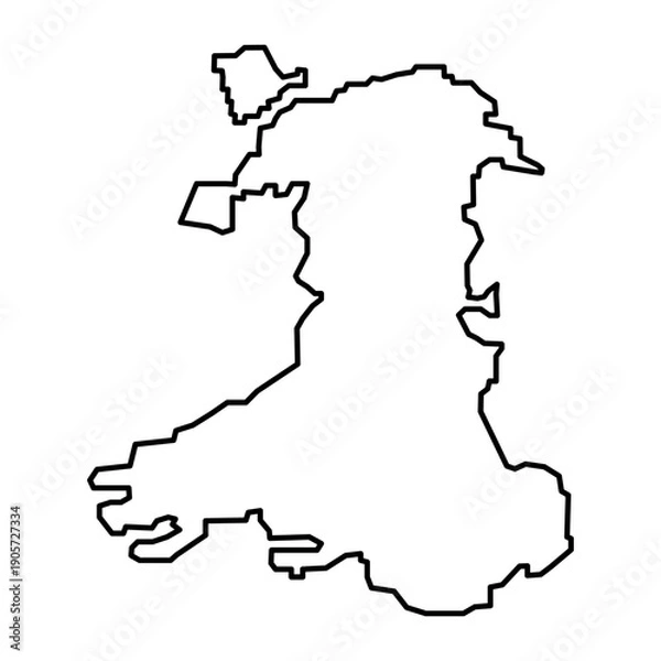 Obraz Wales Outline Map