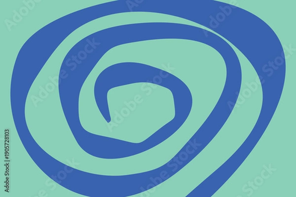 Obraz Abstract Swirl Pattern in Teal and Blue