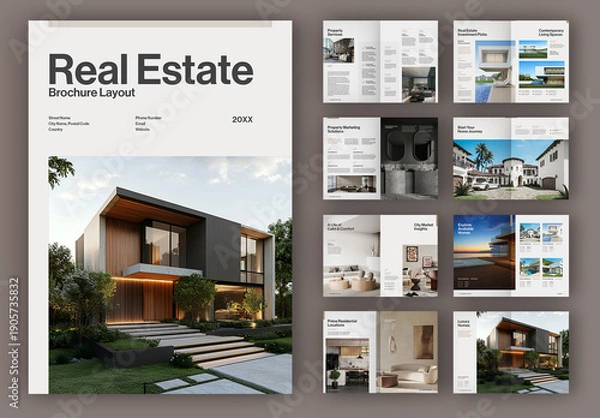 Obraz Real Estate Brochure Layout
