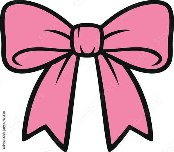Obraz Pink Bow Ribbon Icon Set