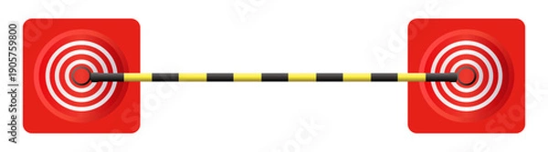 Obraz 上から見たカラーコーンとコーンバー