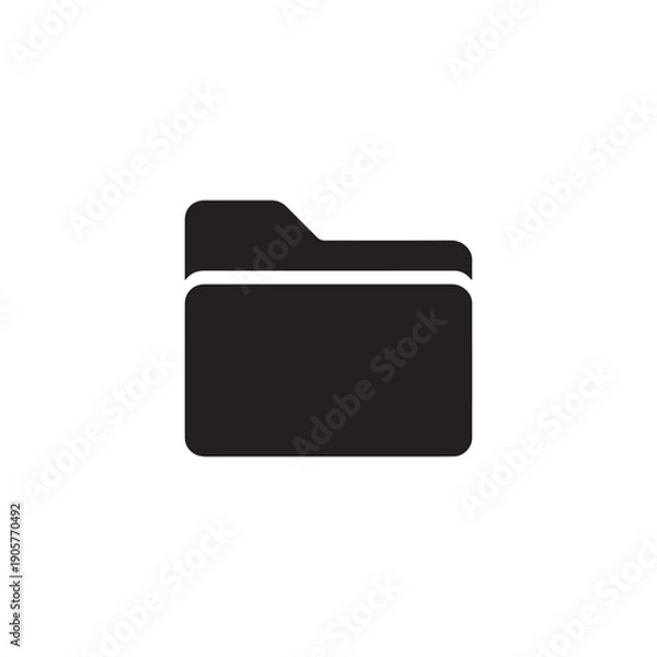 Obraz Folder icon silhouette vector design art illustration.