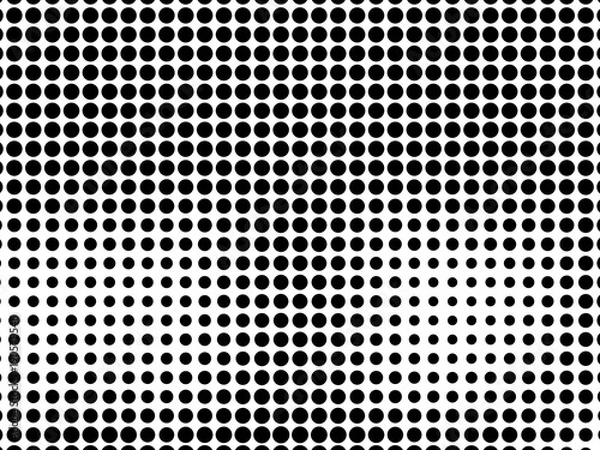 Fototapeta Abstract monochrome halftone pattern. Futuristic panel. Gunge dotted backdrop with circles, dots, point. 