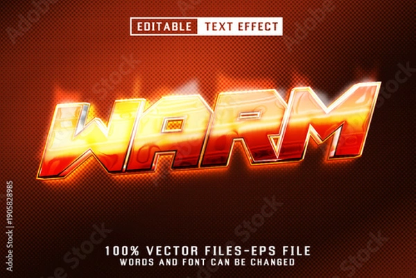 Obraz Warm Editable Text Effect