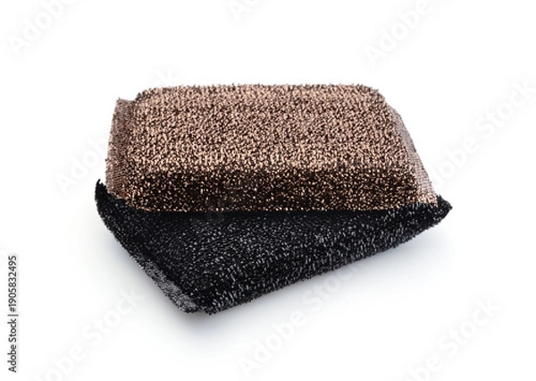 Obraz Two kitchen sponges isolated on white.