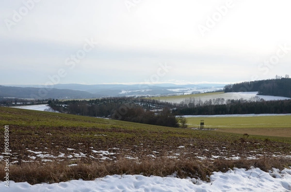 Obraz Winterlandschaft im Erzgebirge