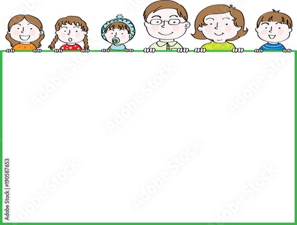 Obraz happy family background