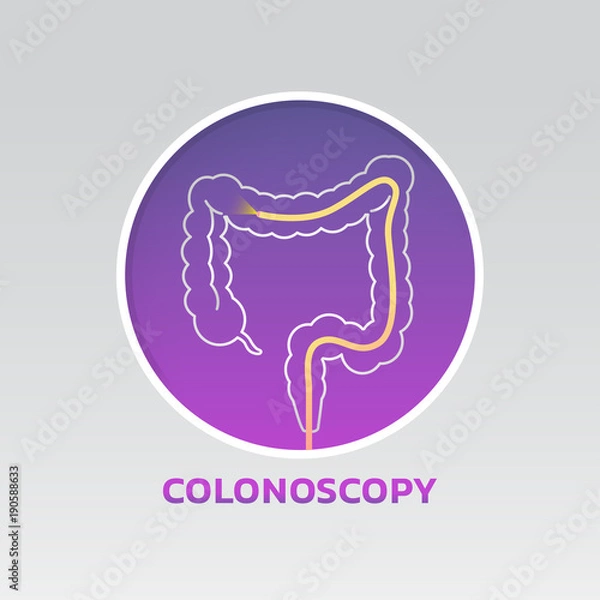 Obraz colonoscopy logo vector icon design