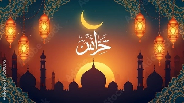 Obraz burning candles in the mosque