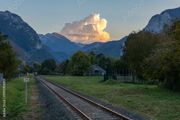 Obraz Le chemin de fer à Bedous
