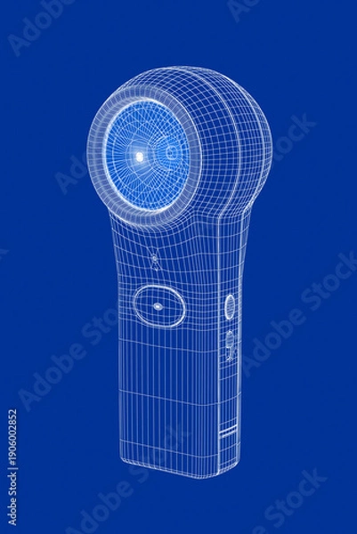 Obraz 3D wire-frame model of 360 degree camera