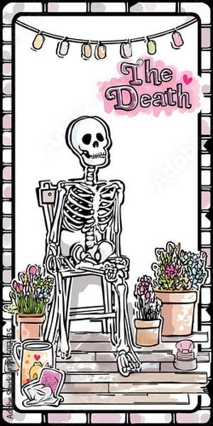 Obraz 死神。死。骸骨。ハロウィーン。タロットカード。占い。ファンタジー