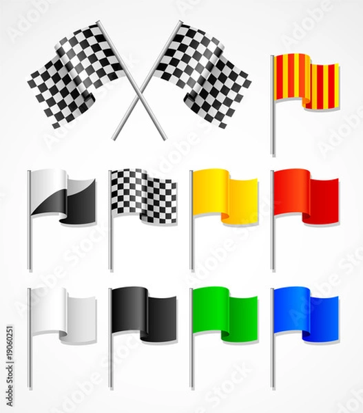 Obraz zestaw flag sportowych