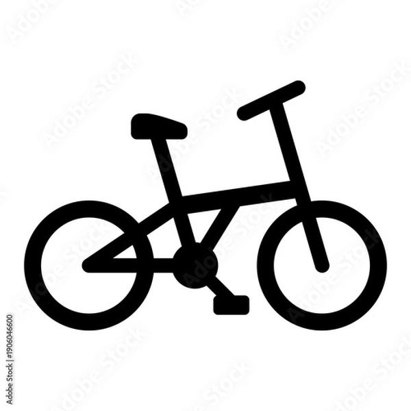 Obraz Folding bicycle, folding bike glyph solid icon