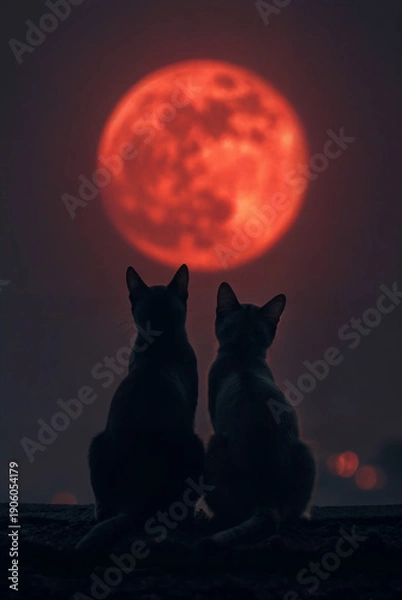 Obraz cats on the moon