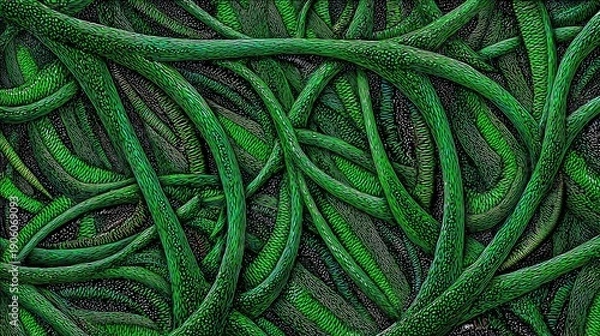 Obraz Abstract Green Pixelated Plant Design