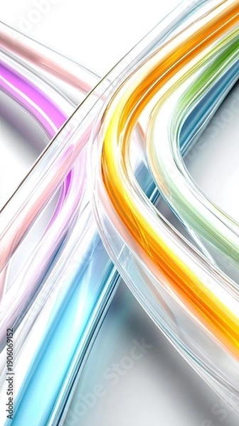 Obraz Abstract Colorful Intersecting Curves