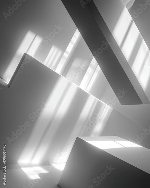 Obraz Abstract Geometric Interior Design With Light And Shadow