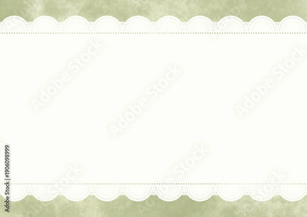 Obraz 横長レース×もやもや(ピスタチオ)