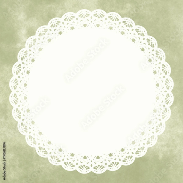 Obraz 丸型レース×もやもや(ピスタチオ)