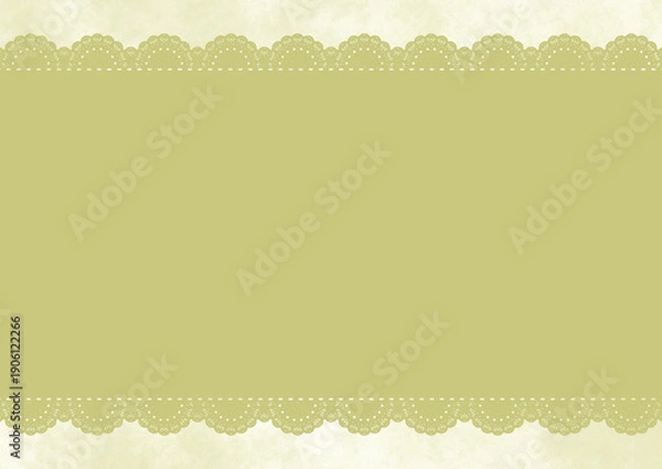 Obraz 横長レース×もやもや(グリーン)