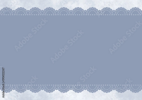 Obraz 横長レース×もやもや(ブルー)