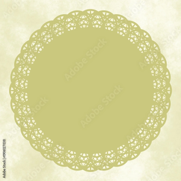 Obraz 丸型レース×もやもや(グリーン)