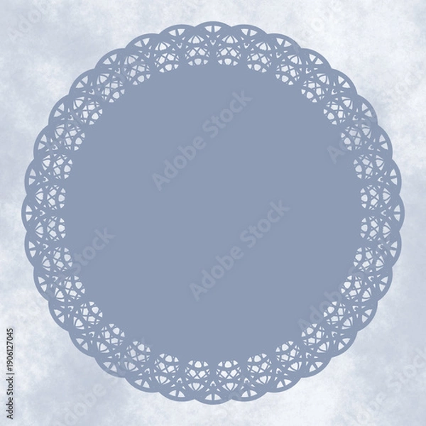 Obraz 丸型レース×もやもや(ブルー)