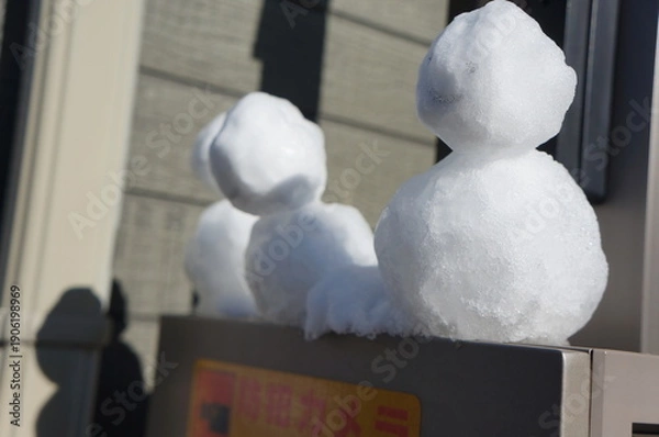 Fototapeta 小さな雪だるま