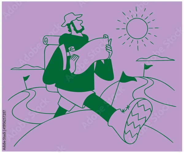 Obraz line art illustration design vector drawing