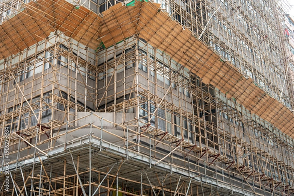 Obraz 香港　竹の足場