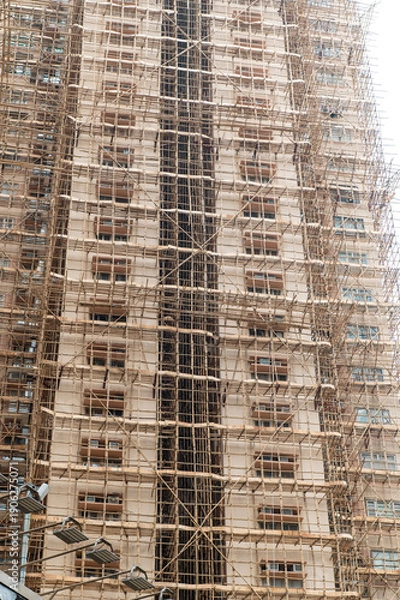 Obraz 香港　竹の足場