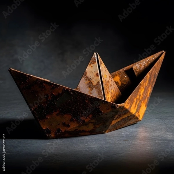 Obraz 녹슨 철제 종이배