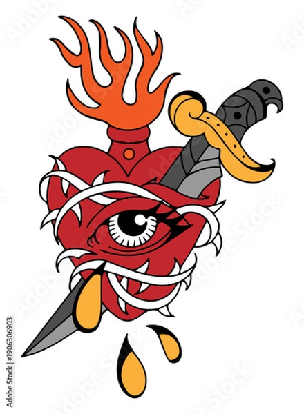 Obraz tattoo design illustration flash art