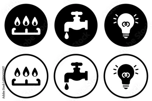 Fototapeta ライフラインのアイコンセット