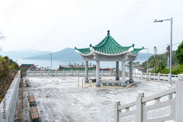 Obraz 香港　塔門島の海と町並み