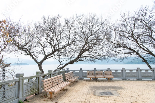 Obraz 香港　塔門島の海と町並み