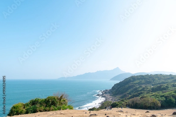 Obraz 香港　塔門島の海と町並み