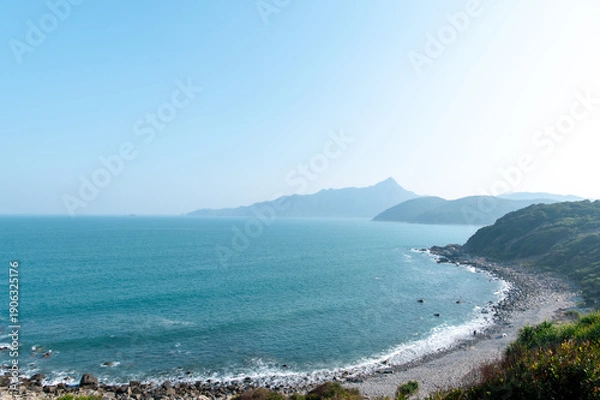 Obraz 香港　塔門島の海と町並み