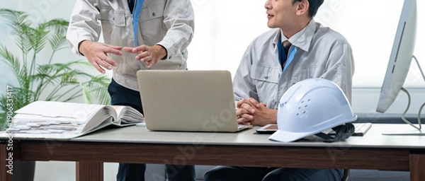 Obraz 作業着を着た男性