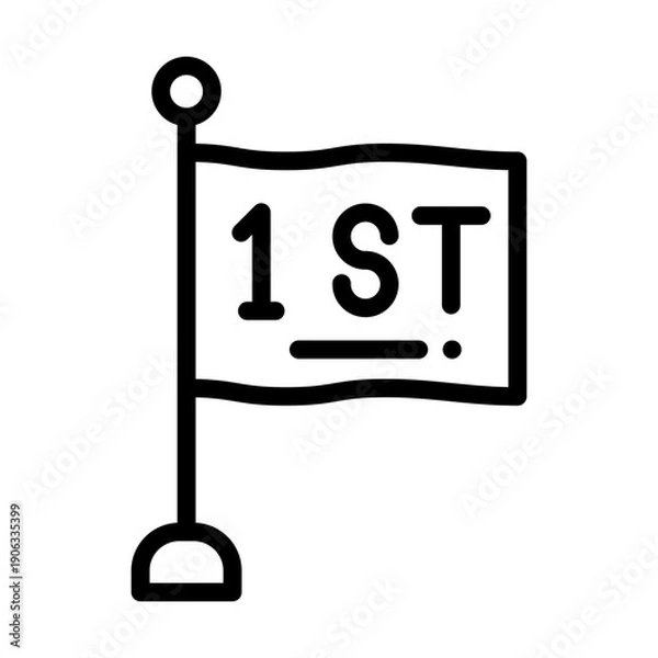 Obraz First Place Vector Icon