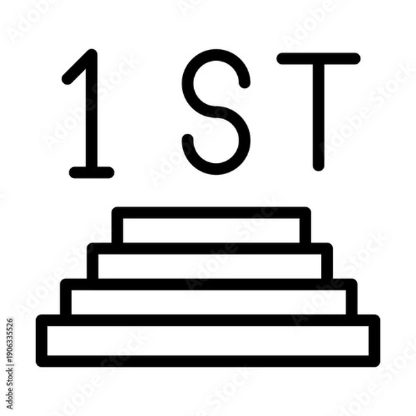 Obraz First Prize Vector Icon