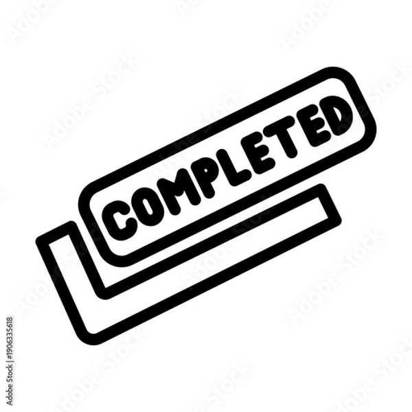 Obraz Completed Vector Icon