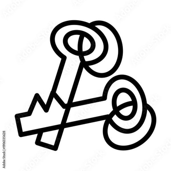 Obraz Door Key Vector Icon