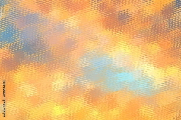 Obraz Abstract blue and orange digital painted pattern background