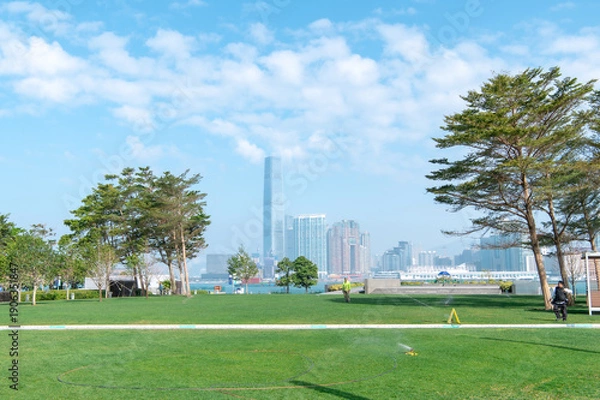 Obraz 香港　セントラルのビル群